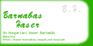 barnabas haser business card